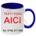 Cana personalizata, Interior si toarta albastru inchis